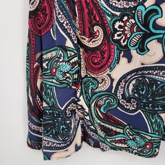 NEW Pink Owl Women's Sleeveless Paisley Print Dress‎ Size S - Picture 6 of 10